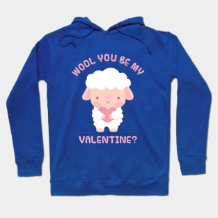 Cute Little Lamb Wool You Be My Valentine Hoodie